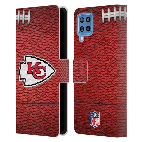 NFL Kansas City Chiefs Graphics Football Leather Book Wallet Case Cover For Samsung Galaxy F22 (2021)
