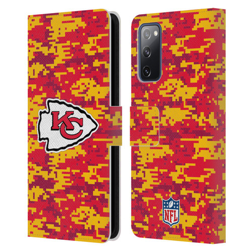 NFL Kansas City Chiefs Graphics Digital Camouflage Leather Book Wallet Case Cover For Samsung Galaxy S20 FE / 5G