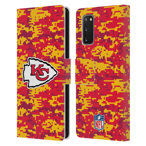 NFL Kansas City Chiefs Graphics Digital Camouflage Leather Book Wallet Case Cover For Samsung Galaxy S20 / S20 5G