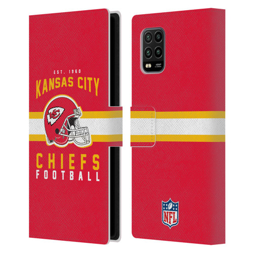 NFL Kansas City Chiefs Graphics Helmet Typography Leather Book Wallet Case Cover For Xiaomi Mi 10 Lite 5G