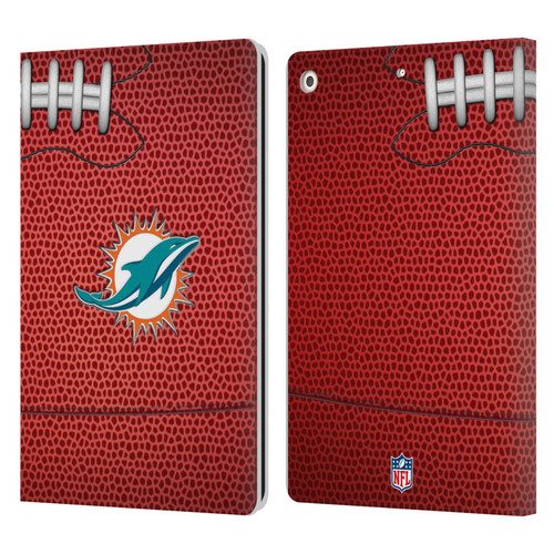 NFL Miami Dolphins Graphics Football Leather Book Wallet Case Cover For Apple iPad 10.2 2019/2020/2021