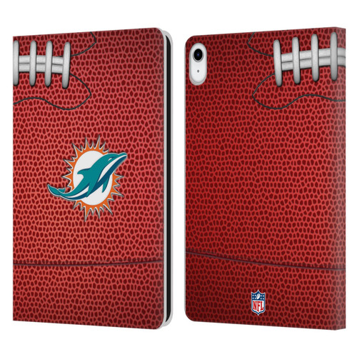 NFL Miami Dolphins Graphics Football Leather Book Wallet Case Cover For Apple iPad 10.9 2022/2025