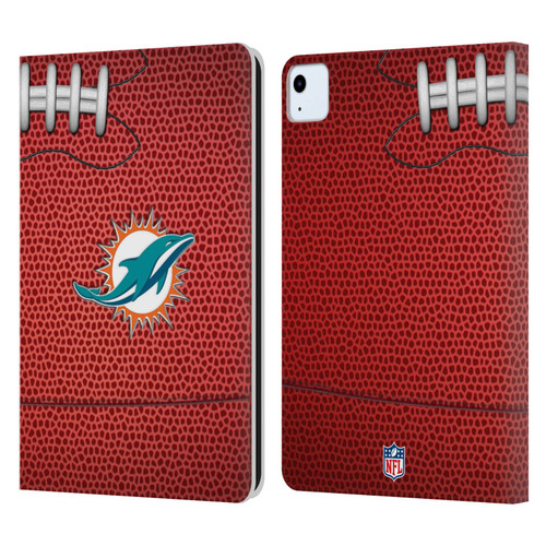 NFL Miami Dolphins Graphics Football Leather Book Wallet Case Cover For Apple iPad Air 11 2020/2022/2024/2025