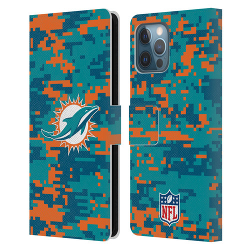 NFL Miami Dolphins Graphics Digital Camouflage Leather Book Wallet Case Cover For Apple iPhone 12 Pro Max NFL Miami Dolphins Graphics Digital Camouflage Leather Book Wallet Case Cover For Apple iPhone 12 Pro Max