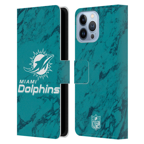 NFL Miami Dolphins Graphics Coloured Marble Leather Book Wallet Case Cover For Apple iPhone 13 Pro Max NFL Miami Dolphins Graphics Coloured Marble Leather Book Wallet Case Cover For Apple iPhone 13 Pro Max