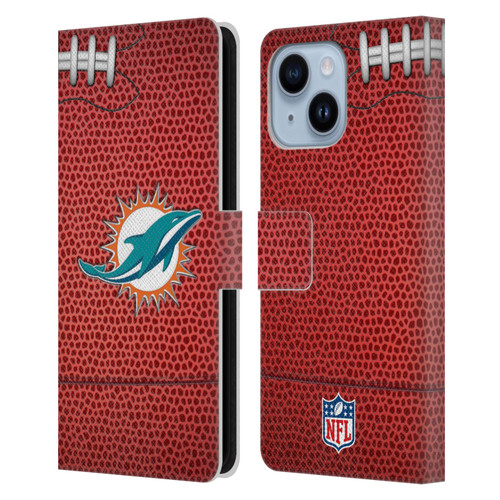 NFL Miami Dolphins Graphics Football Leather Book Wallet Case Cover For Apple iPhone 14 Plus NFL Miami Dolphins Graphics Football Leather Book Wallet Case Cover For Apple iPhone 14 Plus