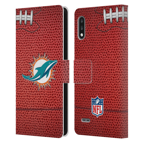 NFL Miami Dolphins Graphics Football Leather Book Wallet Case Cover For LG K22