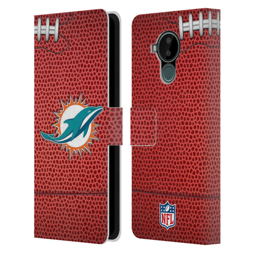 NFL Miami Dolphins Graphics Football Leather Book Wallet Case Cover For Nokia C30