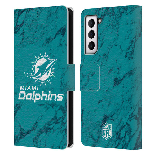 NFL Miami Dolphins Graphics Coloured Marble Leather Book Wallet Case Cover For Samsung Galaxy S21 5G NFL Miami Dolphins Graphics Coloured Marble Leather Book Wallet Case Cover For Samsung Galaxy S21 5G
