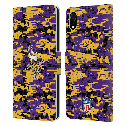 NFL Minnesota Vikings Graphics Digital Camouflage Leather Book Wallet Case Cover For Apple iPhone XR NFL Minnesota Vikings Graphics Digital Camouflage Leather Book Wallet Case Cover For Apple iPhone XR