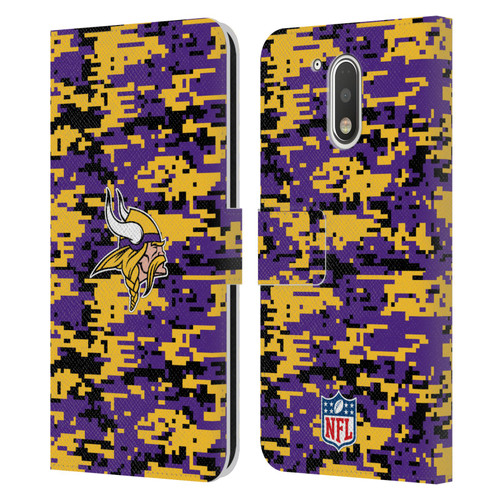 NFL Minnesota Vikings Graphics Digital Camouflage Leather Book Wallet Case Cover For Motorola Moto G41