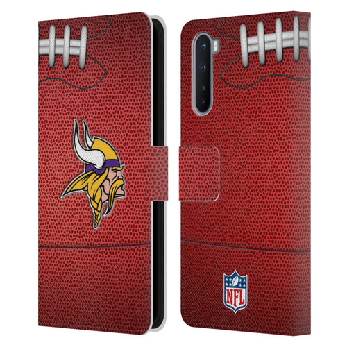 NFL Minnesota Vikings Graphics Football Leather Book Wallet Case Cover For OnePlus Nord 5G