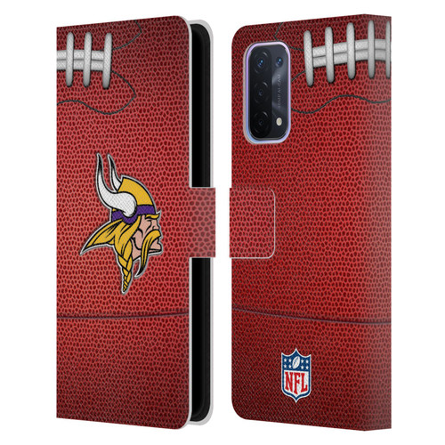 NFL Minnesota Vikings Graphics Football Leather Book Wallet Case Cover For OPPO A54 5G