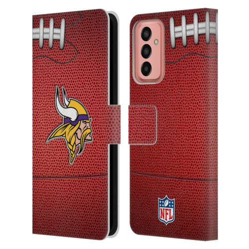 NFL Minnesota Vikings Graphics Football Leather Book Wallet Case Cover For Samsung Galaxy M13 (2022)