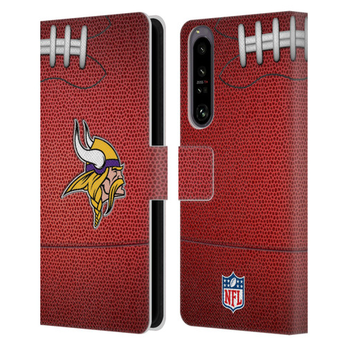 NFL Minnesota Vikings Graphics Football Leather Book Wallet Case Cover For Sony Xperia 1 IV
