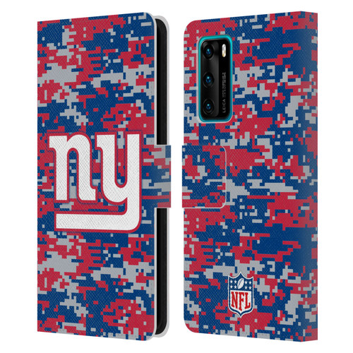NFL New York Giants Graphics Digital Camouflage Leather Book Wallet Case Cover For Huawei P40 5G