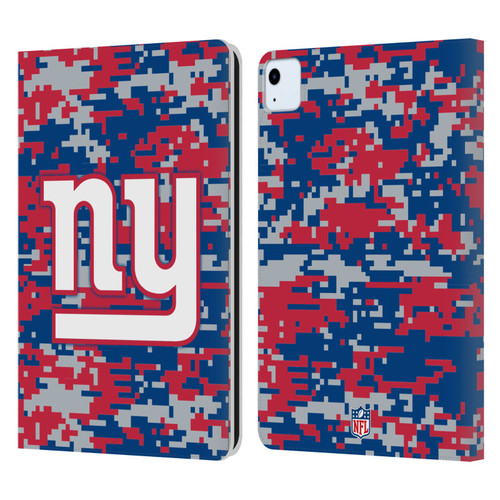 NFL New York Giants Graphics Digital Camouflage Leather Book Wallet Case Cover For Apple iPad Air 11 2020/2022/2024