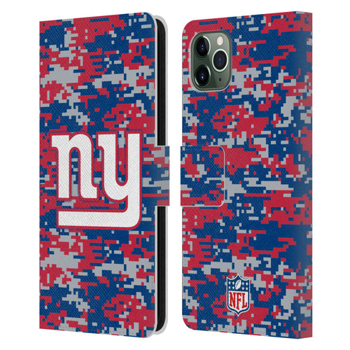 NFL New York Giants Graphics Digital Camouflage Leather Book Wallet Case Cover For Apple iPhone 11 Pro Max