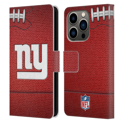 NFL New York Giants Graphics Football Leather Book Wallet Case Cover For Apple iPhone 14 Pro