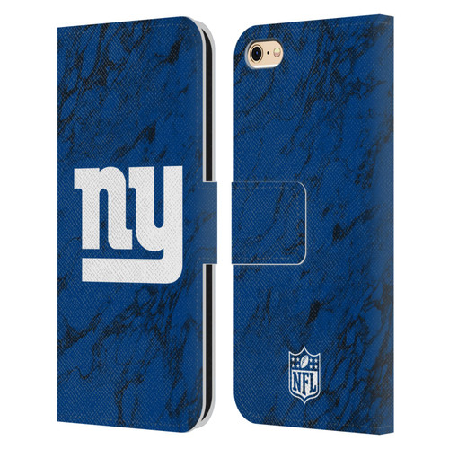 NFL New York Giants Graphics Coloured Marble Leather Book Wallet Case Cover For Apple iPhone 6 / iPhone 6s