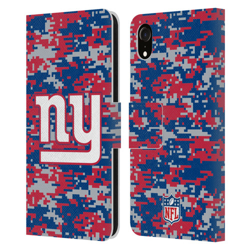 NFL New York Giants Graphics Digital Camouflage Leather Book Wallet Case Cover For Apple iPhone XR