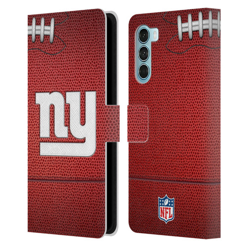 NFL New York Giants Graphics Football Leather Book Wallet Case Cover For Motorola Edge S30 / Moto G200 5G