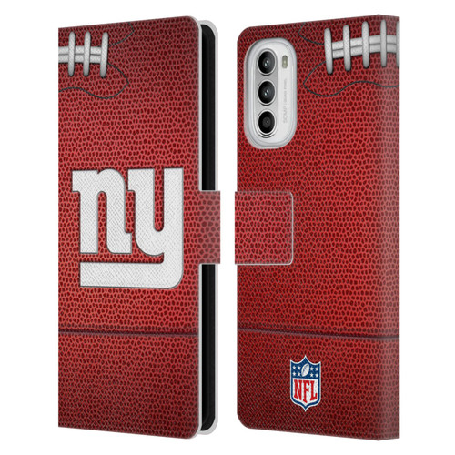NFL New York Giants Graphics Football Leather Book Wallet Case Cover For Motorola Moto G52