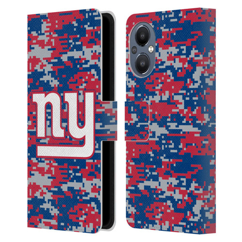 NFL New York Giants Graphics Digital Camouflage Leather Book Wallet Case Cover For OnePlus Nord N20 5G
