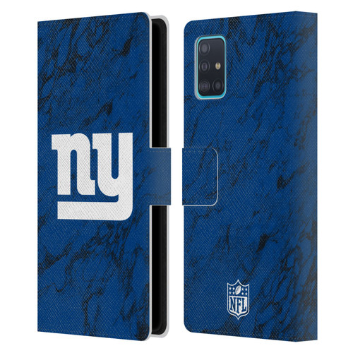 NFL New York Giants Graphics Coloured Marble Leather Book Wallet Case Cover For Samsung Galaxy A51 (2019)