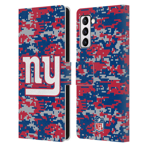 NFL New York Giants Graphics Digital Camouflage Leather Book Wallet Case Cover For Samsung Galaxy S21+ 5G