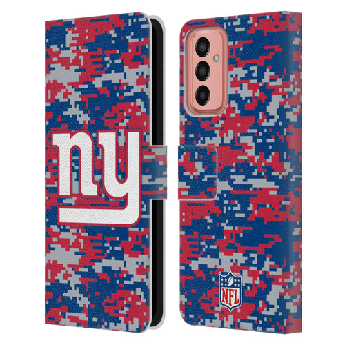 NFL New York Giants Graphics Digital Camouflage Leather Book Wallet Case Cover For Samsung Galaxy M13 (2022)