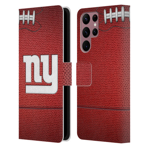 NFL New York Giants Graphics Football Leather Book Wallet Case Cover For Samsung Galaxy S22 Ultra 5G