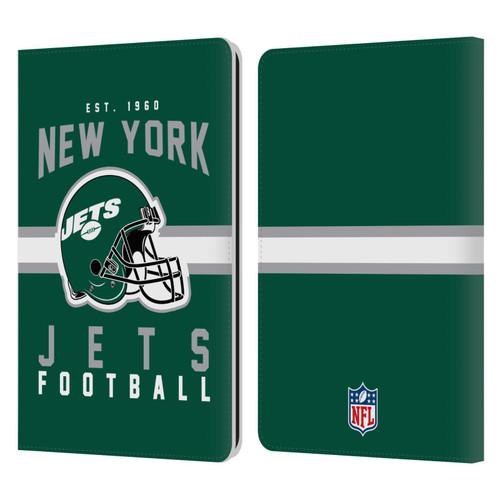 NFL New York Jets Graphics Helmet Typography Leather Book Wallet Case Cover For Amazon Kindle Paperwhite 1 / 2 / 3
