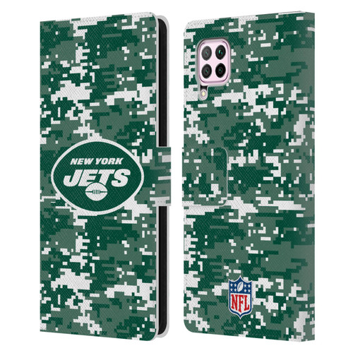 NFL New York Jets Graphics Digital Camouflage Leather Book Wallet Case Cover For Huawei Nova 6 SE / P40 Lite