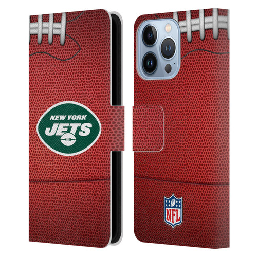 NFL New York Jets Graphics Football Leather Book Wallet Case Cover For Apple iPhone 13 Pro