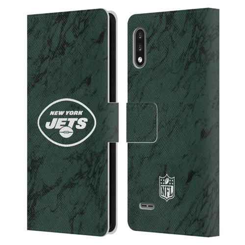 NFL New York Jets Graphics Coloured Marble Leather Book Wallet Case Cover For LG K22