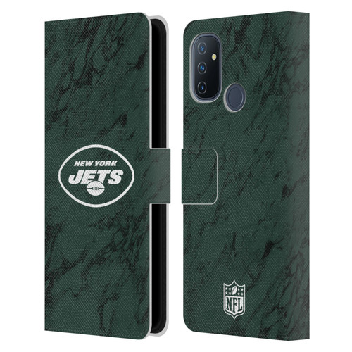 NFL New York Jets Graphics Coloured Marble Leather Book Wallet Case Cover For OnePlus Nord N100