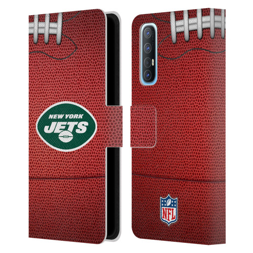 NFL New York Jets Graphics Football Leather Book Wallet Case Cover For OPPO Find X2 Neo 5G