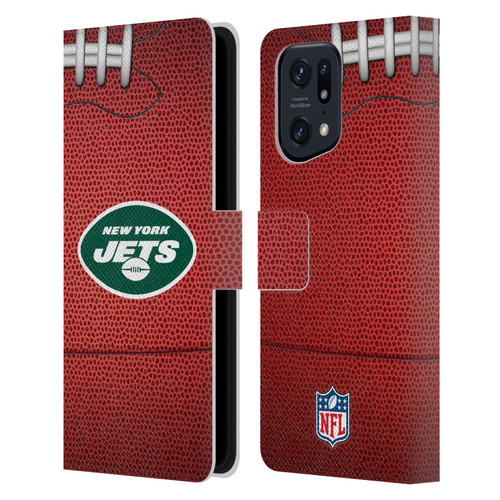 NFL New York Jets Graphics Football Leather Book Wallet Case Cover For OPPO Find X5 Pro