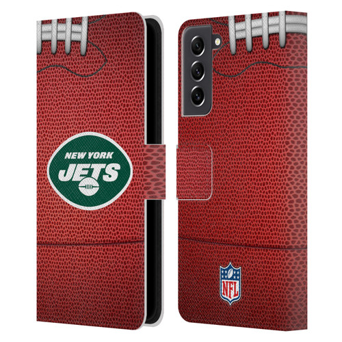 NFL New York Jets Graphics Football Leather Book Wallet Case Cover For Samsung Galaxy S21 FE 5G