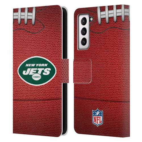 NFL New York Jets Graphics Football Leather Book Wallet Case Cover For Samsung Galaxy S21 5G