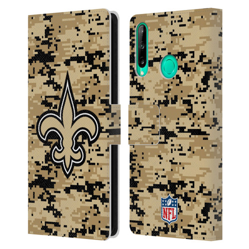 NFL New Orleans Saints Graphics Digital Camouflage Leather Book Wallet Case Cover For Huawei P40 lite E