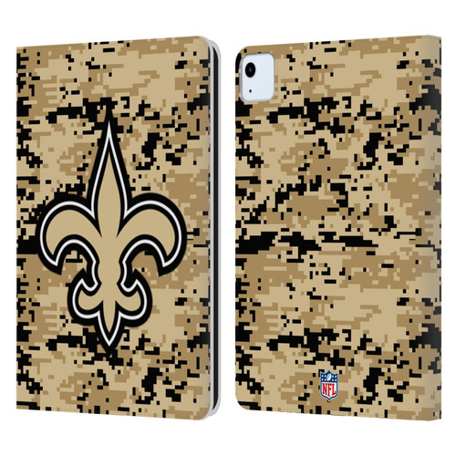NFL New Orleans Saints Graphics Digital Camouflage Leather Book Wallet Case Cover For Apple iPad Air 2020 / 2022