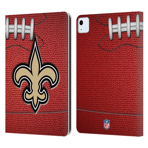 NFL New Orleans Saints Graphics Football Leather Book Wallet Case Cover For Apple iPad Air 11 2020/2022/2024