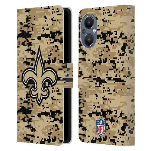 NFL New Orleans Saints Graphics Digital Camouflage Leather Book Wallet Case Cover For OnePlus Nord N20 5G