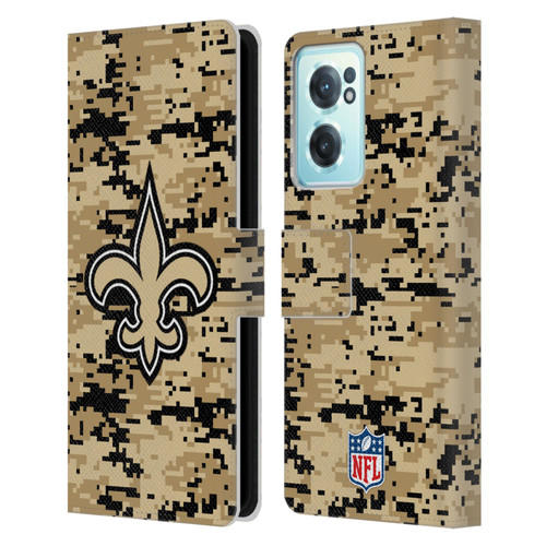 NFL New Orleans Saints Graphics Digital Camouflage Leather Book Wallet Case Cover For OnePlus Nord CE 2 5G