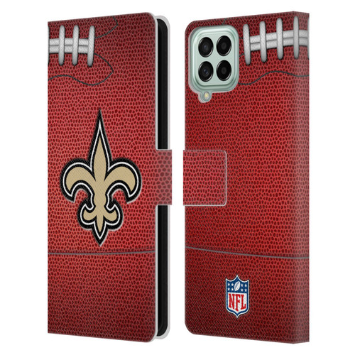 NFL New Orleans Saints Graphics Football Leather Book Wallet Case Cover For Samsung Galaxy M33 (2022)