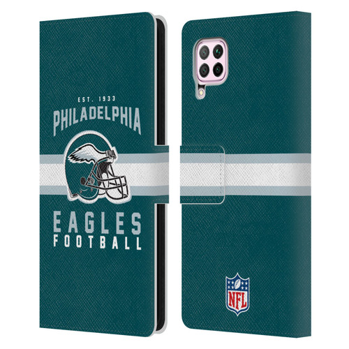 NFL Philadelphia Eagles Graphics Helmet Typography Leather Book Wallet Case Cover For Huawei Nova 6 SE / P40 Lite