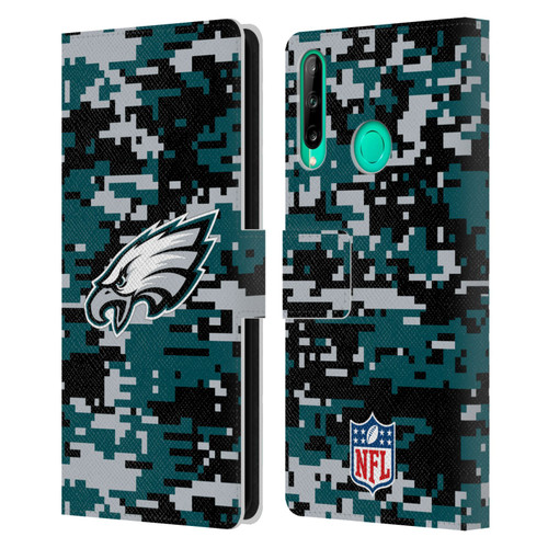 NFL Philadelphia Eagles Graphics Digital Camouflage Leather Book Wallet Case Cover For Huawei P40 lite E