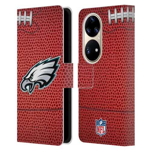 NFL Philadelphia Eagles Graphics Football Leather Book Wallet Case Cover For Huawei P50 Pro